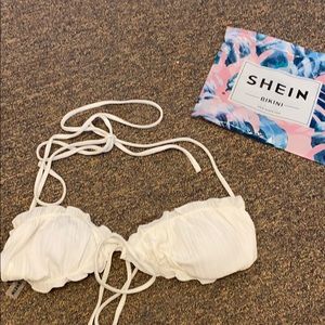SHEIN NEW white bikini top!